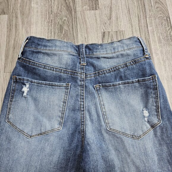 Mudd High Rise Jegging Jeans Juniors 3 Blue Skinny Distressed Stretch Denim - Picture 3 of 10